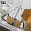 LV Pochette Mia Beige Suede Bag M2A252 BC
