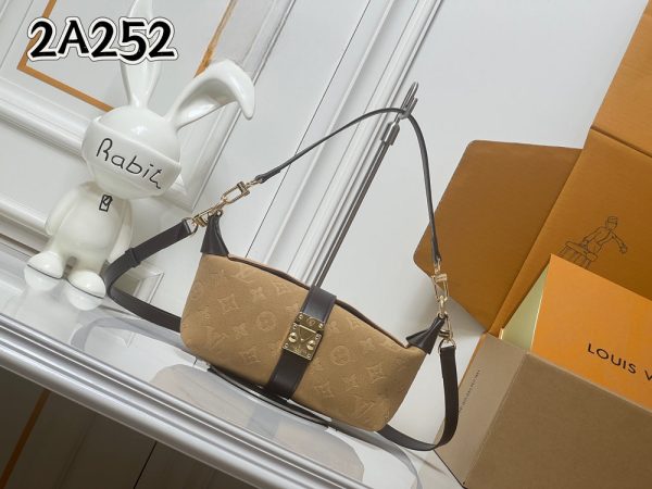 LV Pochette Mia Beige Suede Bag M2A252 BC