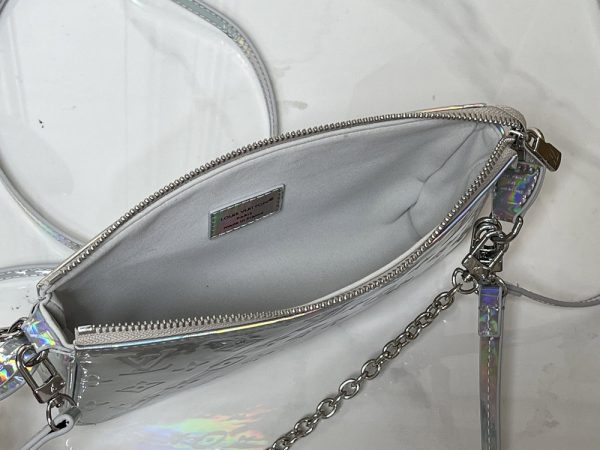 LV Pochette Accessories Holographic Silver Bag M51980 BC