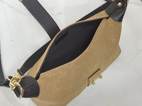 LV Pochette Mia Beige Suede Bag M2A252 BC