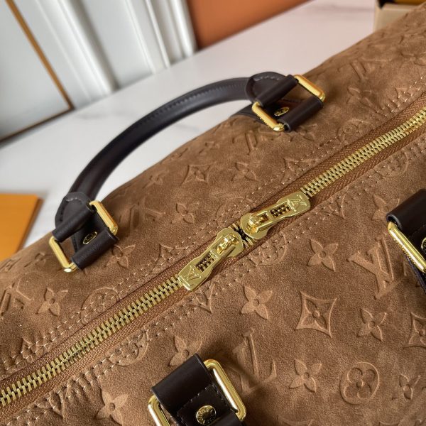 LV Keepall Bandoulière 45 Monogram Suede Bag M29677 BC
