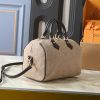 LV Speedy Bandoulière Beige Suede Bag M40391-M40390 BC